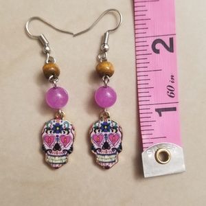 Sugar skull earring